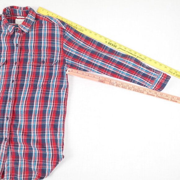 Ralph Lauren Denim & Supply Plaid Thick Flannel BIG SHIRT Women's Small - Picture 13 of 13